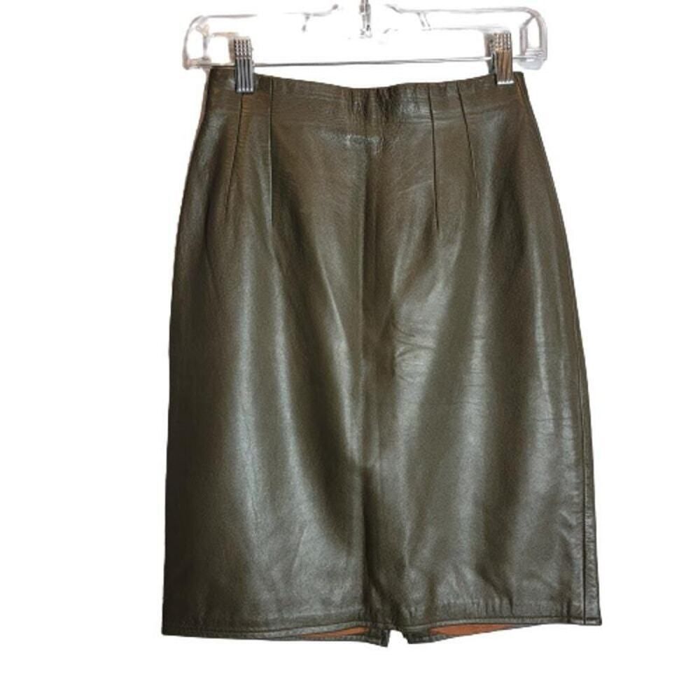 VTG Leather Pencil Skirt